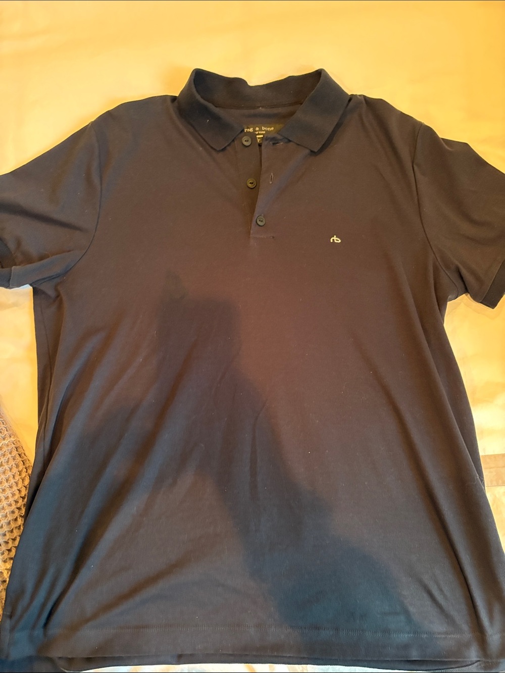 rag & bone Navy Short-Sleeve Polo